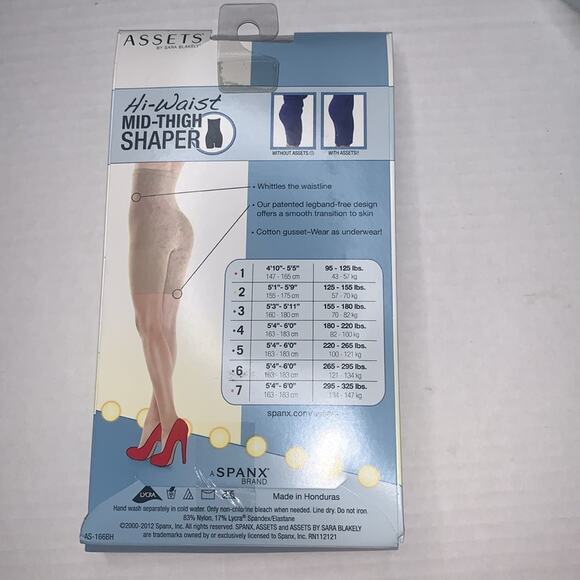 SPANX - Assets by Sara Blakely Hi-Waist Mid-Thigh Shaper Nude Size 1 - Picture 11 of 11
